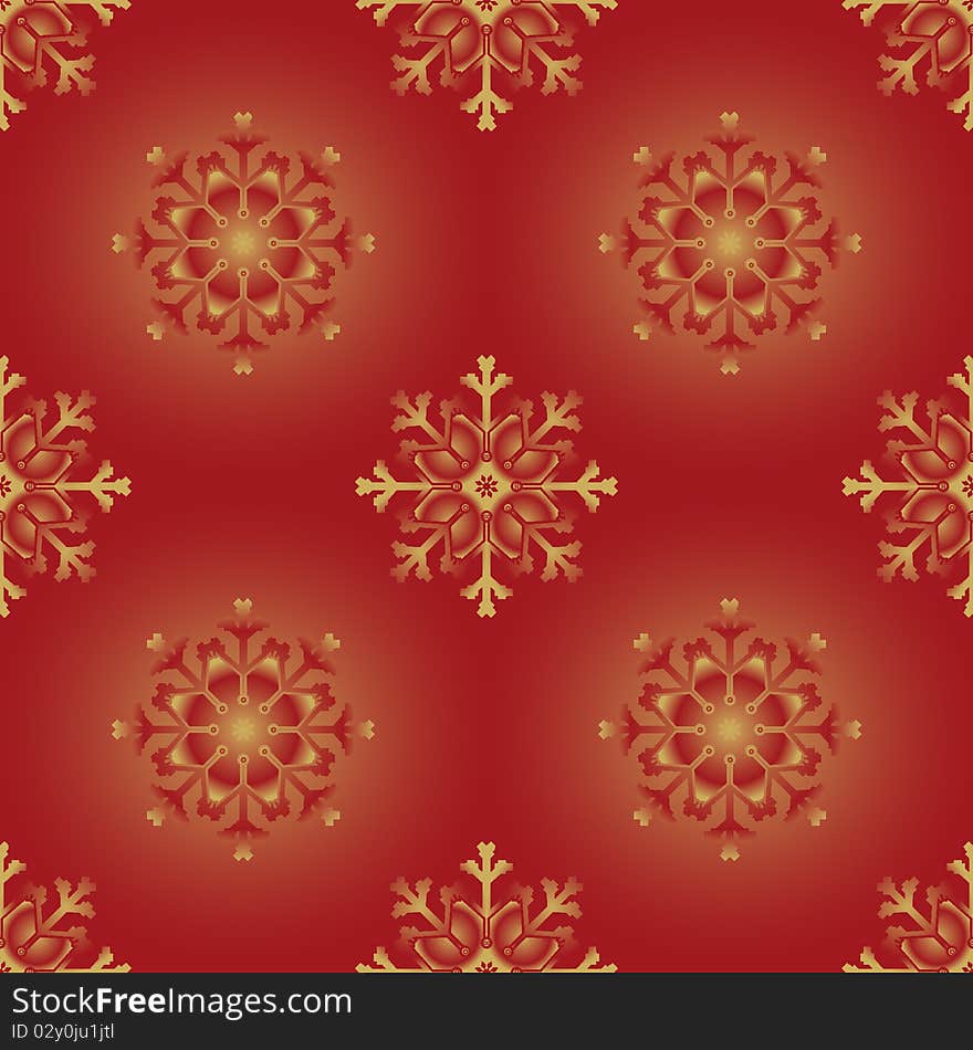 Vector Repeatable Snowflake Background