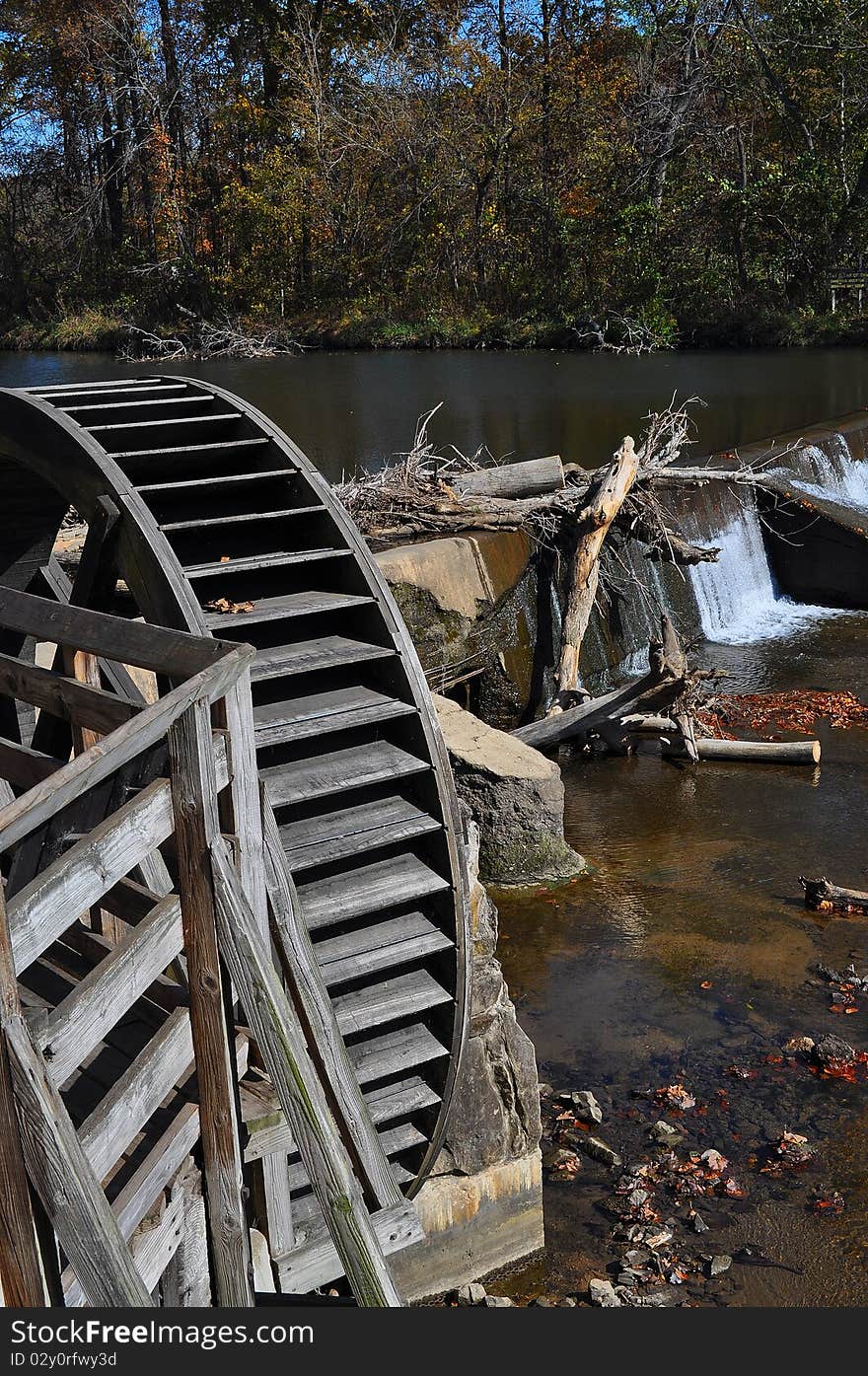 A old mills paddle wheel located in mansfield, indiana. A old mills paddle wheel located in mansfield, indiana