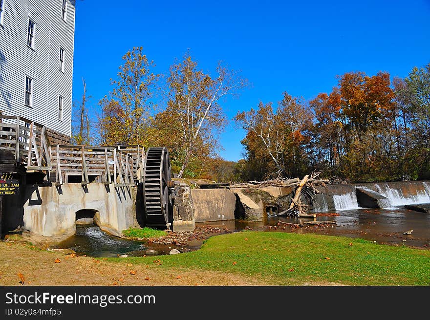 Old mill in mansfield, indiana