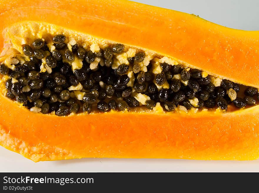 A half of papaya