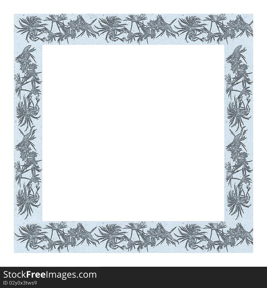 Hollow frame with textured ice pattern