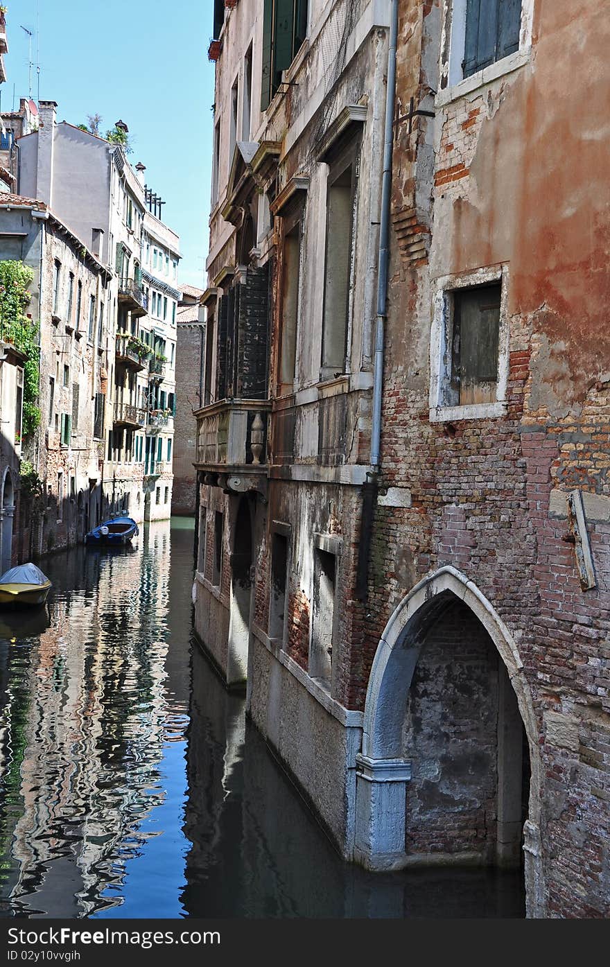 Colorful facade of the Venice waterfront. Colorful facade of the Venice waterfront