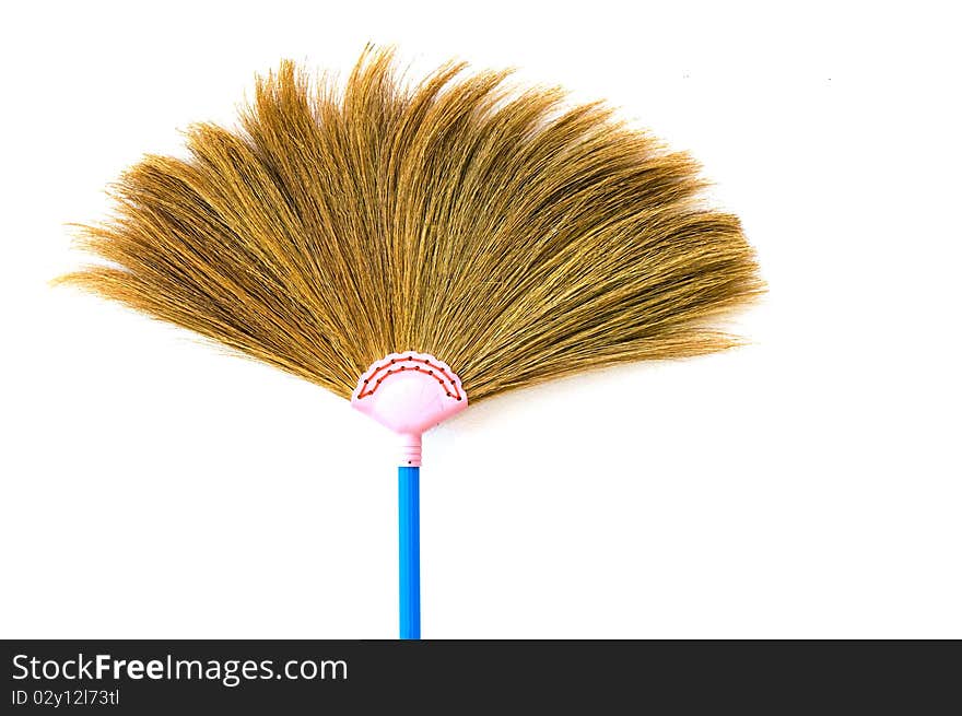 Top Broom on white background. Top Broom on white background