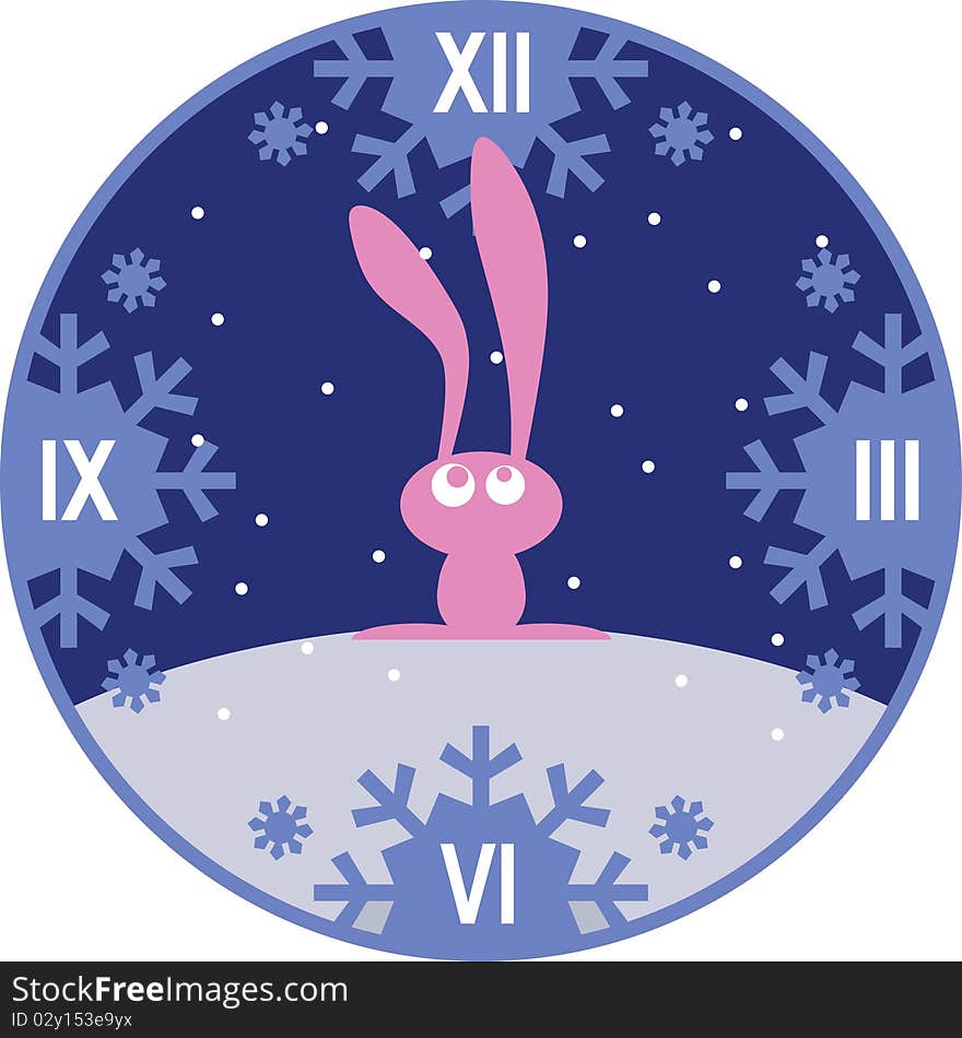 Pink bunny in the center hours