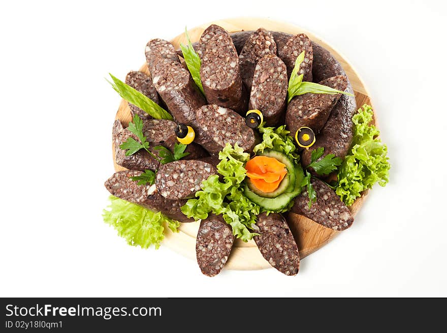 Blood sausage with vegetables