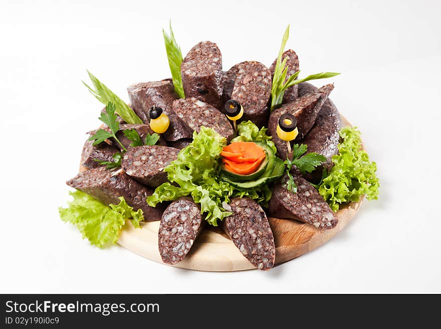 Blood sausage with vegetables