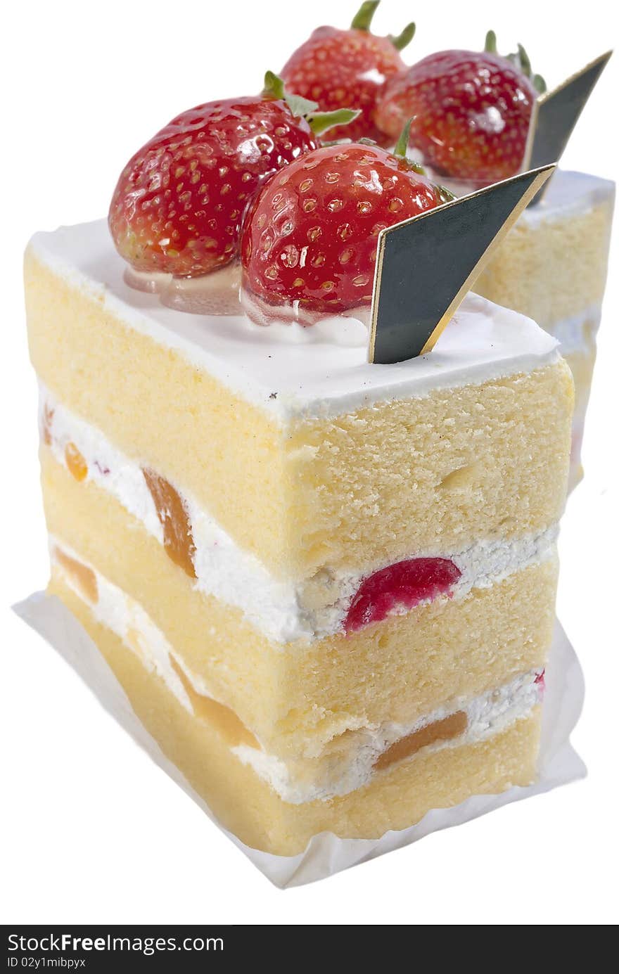 Fresh Strawberry Flavor Vanilla Cake. Fresh Strawberry Flavor Vanilla Cake