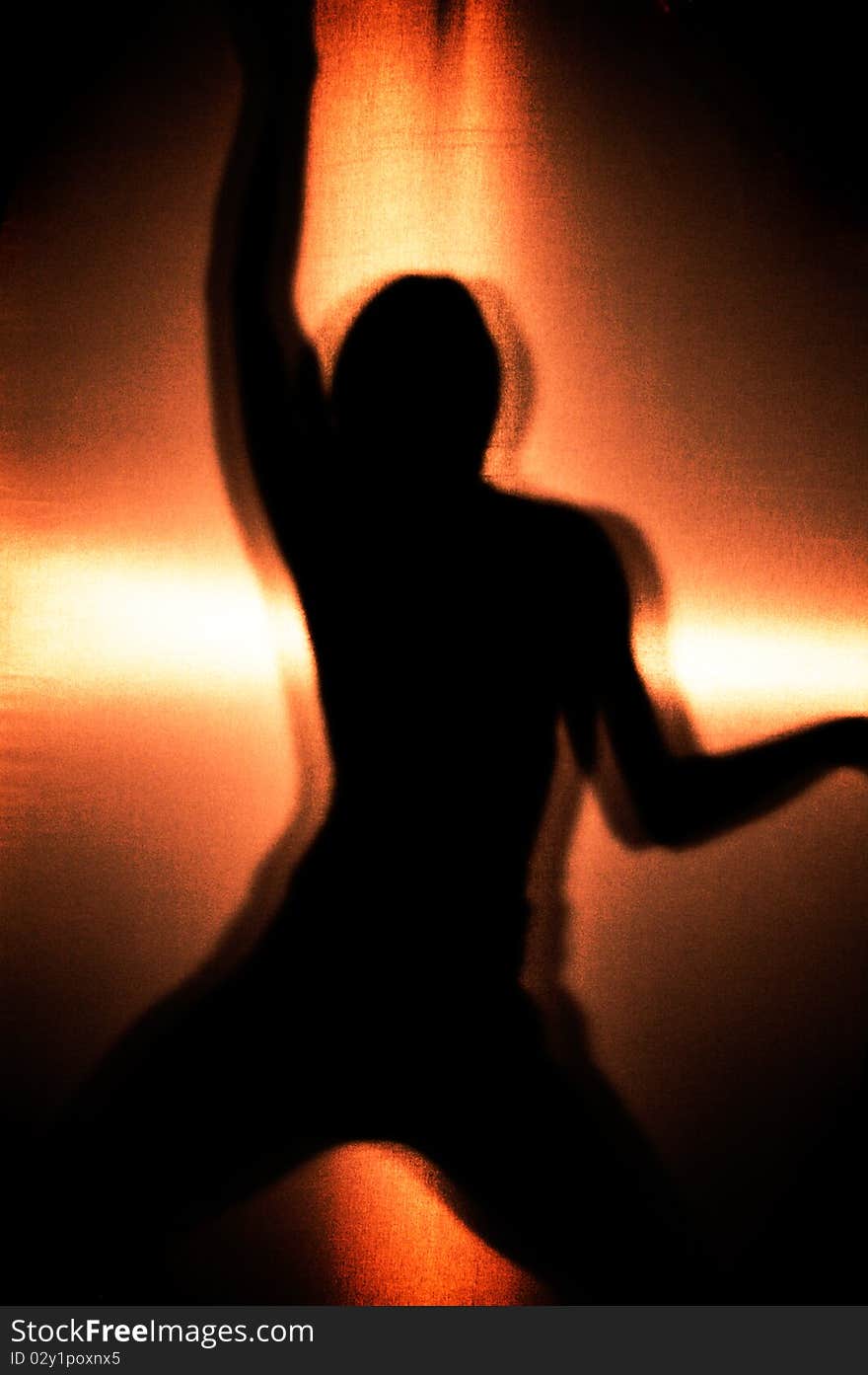 Girl Dancing, Silhouette of a Girl. Girl Dancing, Silhouette of a Girl