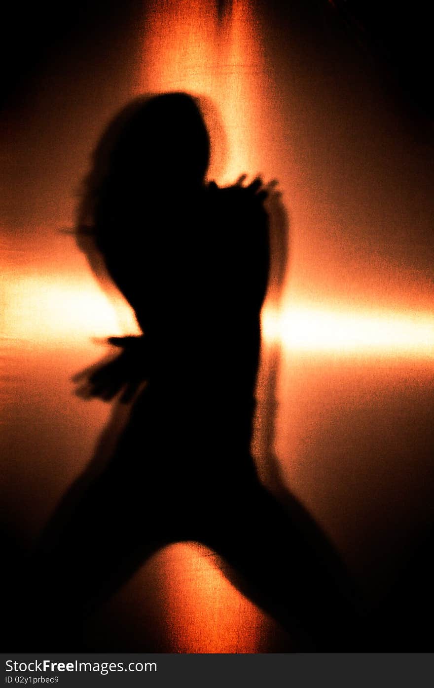 Girl Dancing, Silhouette of a Girl. Girl Dancing, Silhouette of a Girl