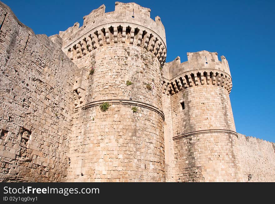 Seagate gate, wall in Rhodes island