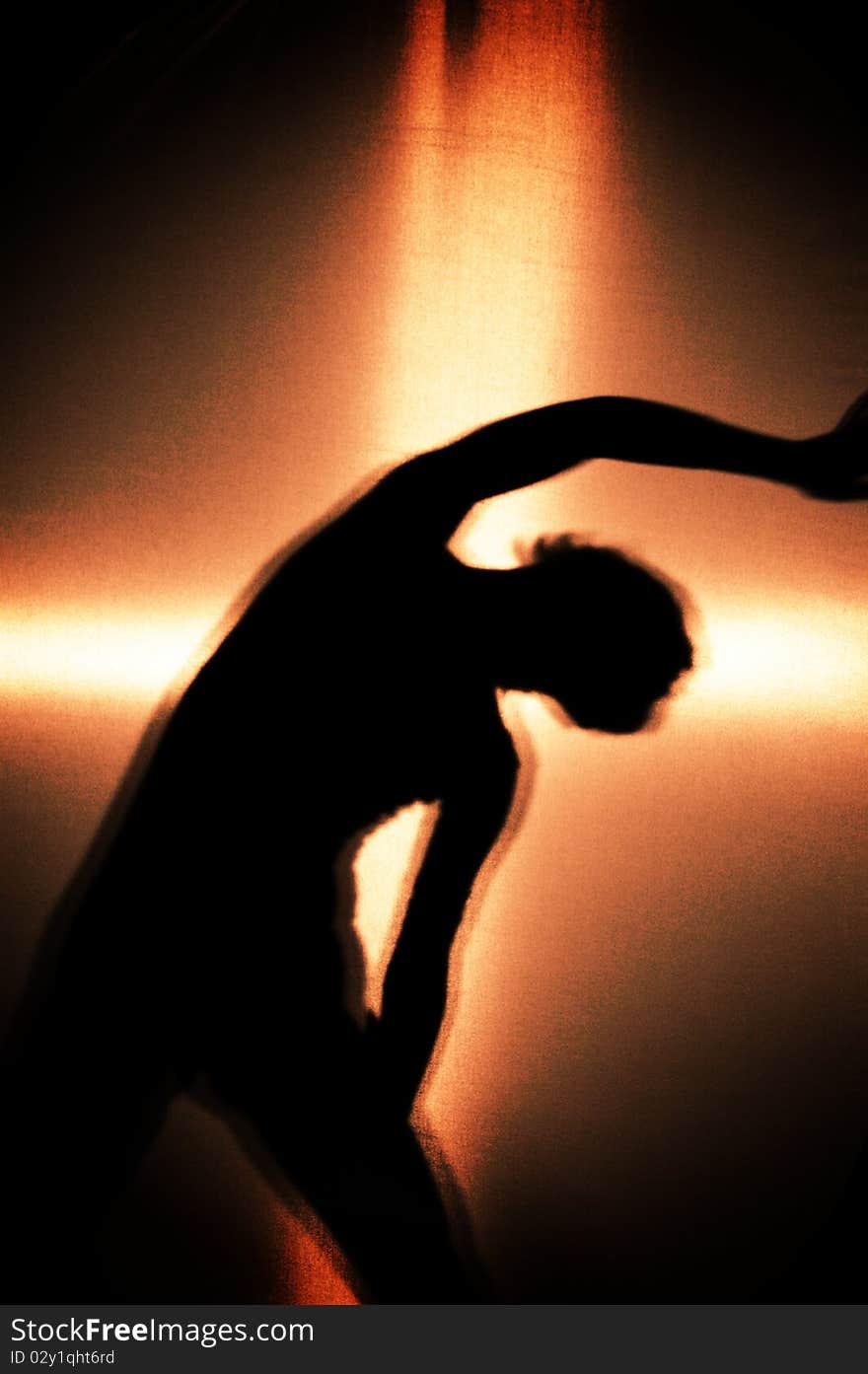 Girl Dancing, Silhouette of a Girl. Girl Dancing, Silhouette of a Girl