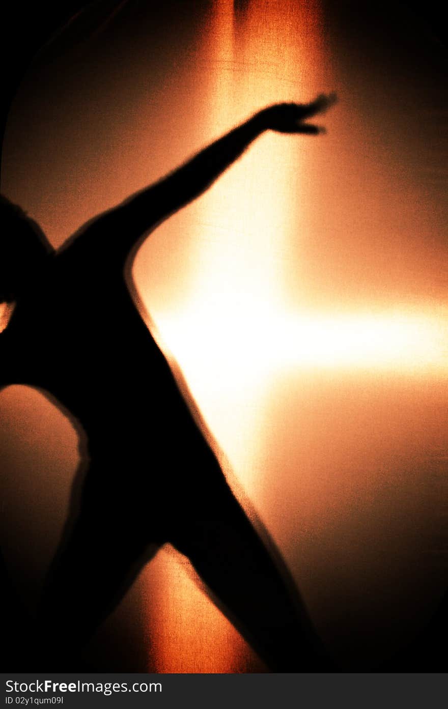 Sexy Girl Dancing, Silhouette of a Girl. Sexy Girl Dancing, Silhouette of a Girl