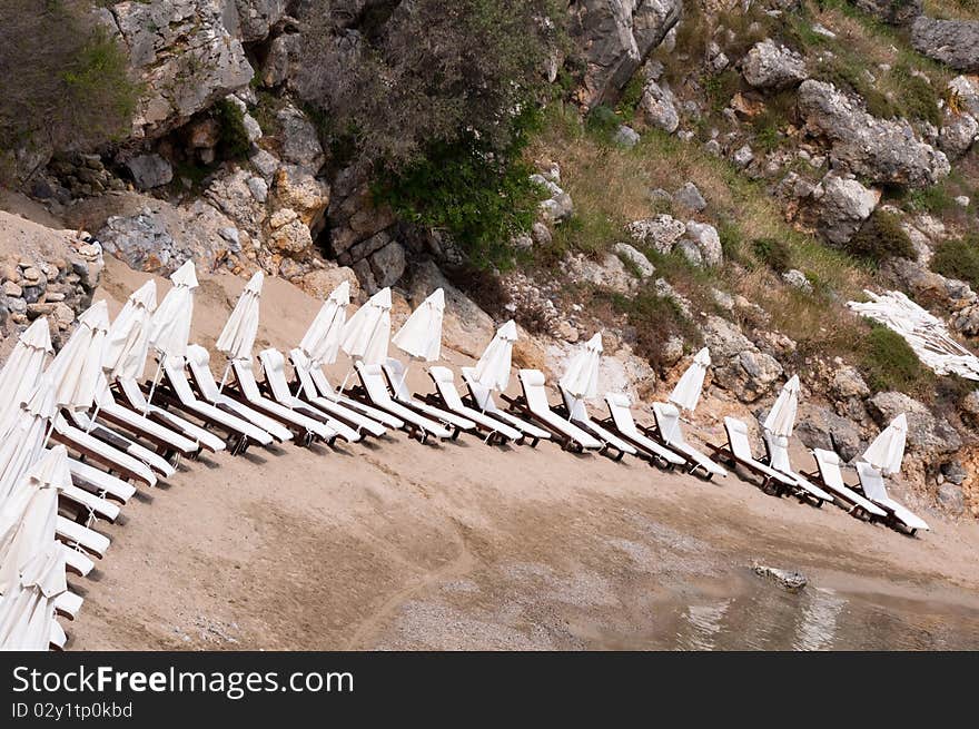 Beach at Rhodes island, Greece