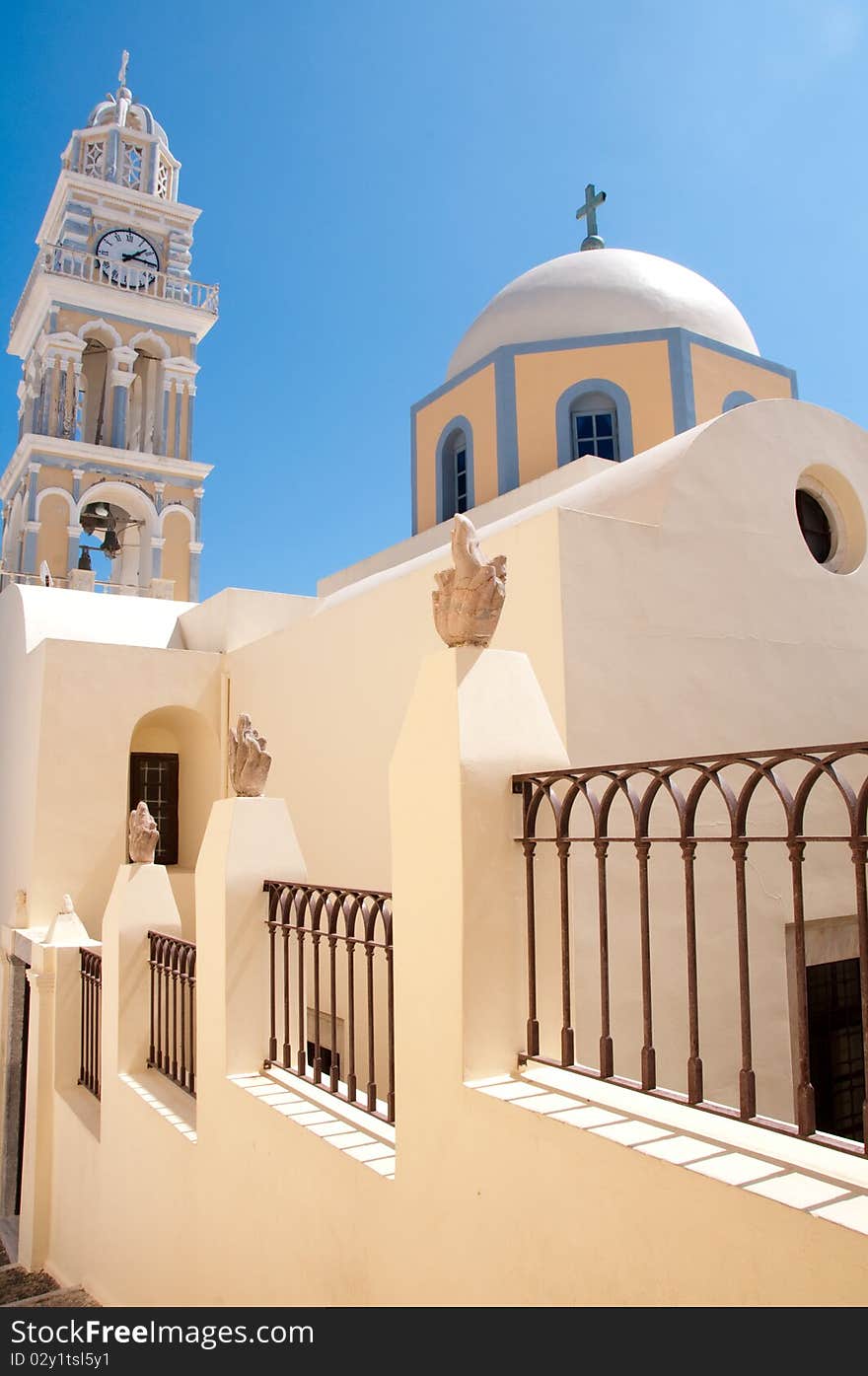 Catholic cathedral in Santorini