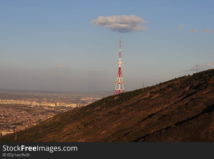 Tbilisi Mask view from Turtle Lake in Tbilisi, capital of Georgia