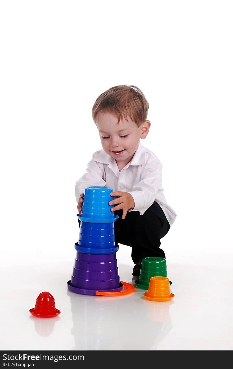 Child with toys