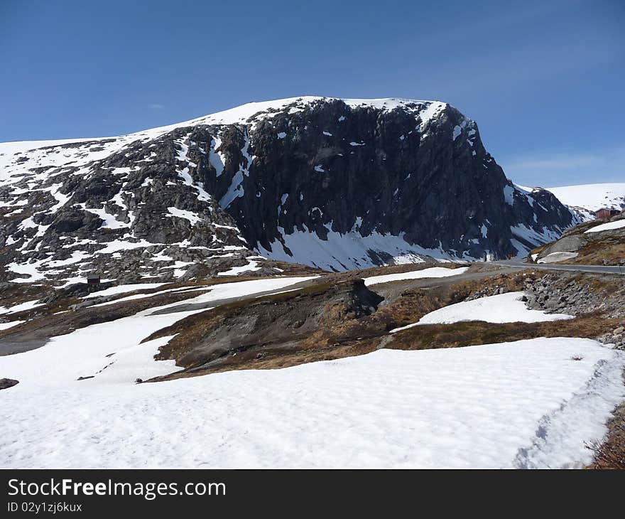 Snowy Mountains in Norway