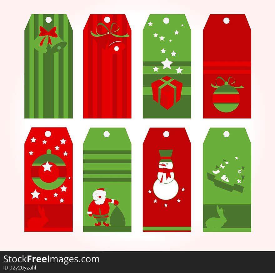 Vector illustration of christmas labels. Vector illustration of christmas labels