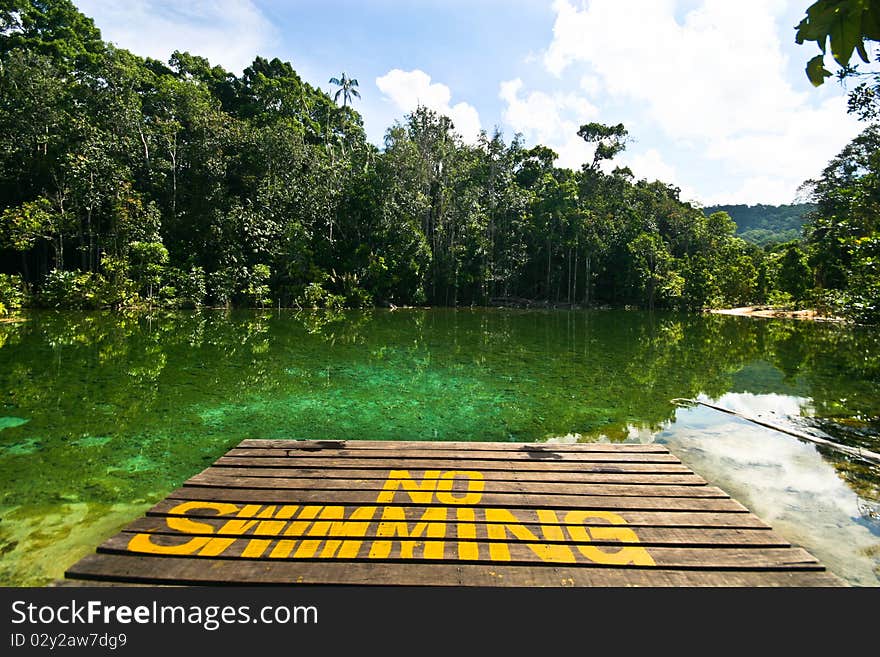 Clear pond at southern of thailand