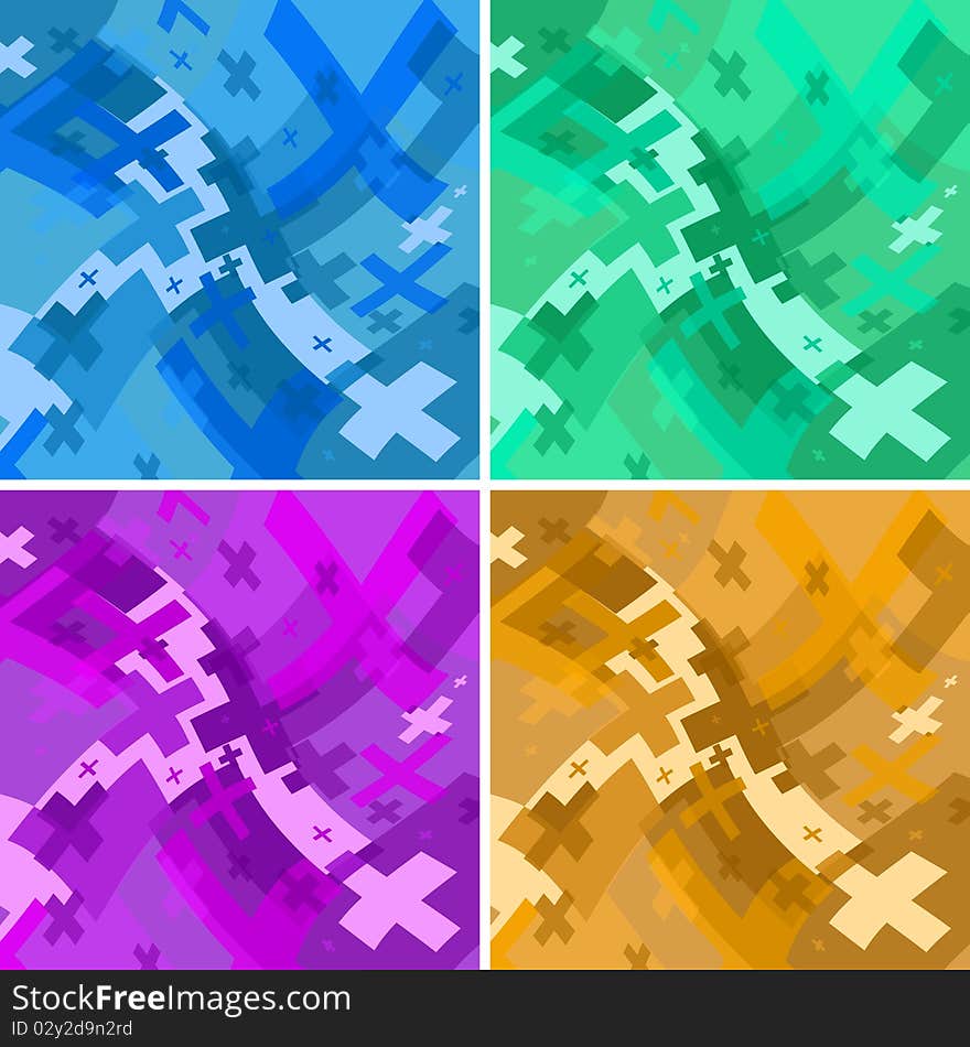 Set of abstract design background vector