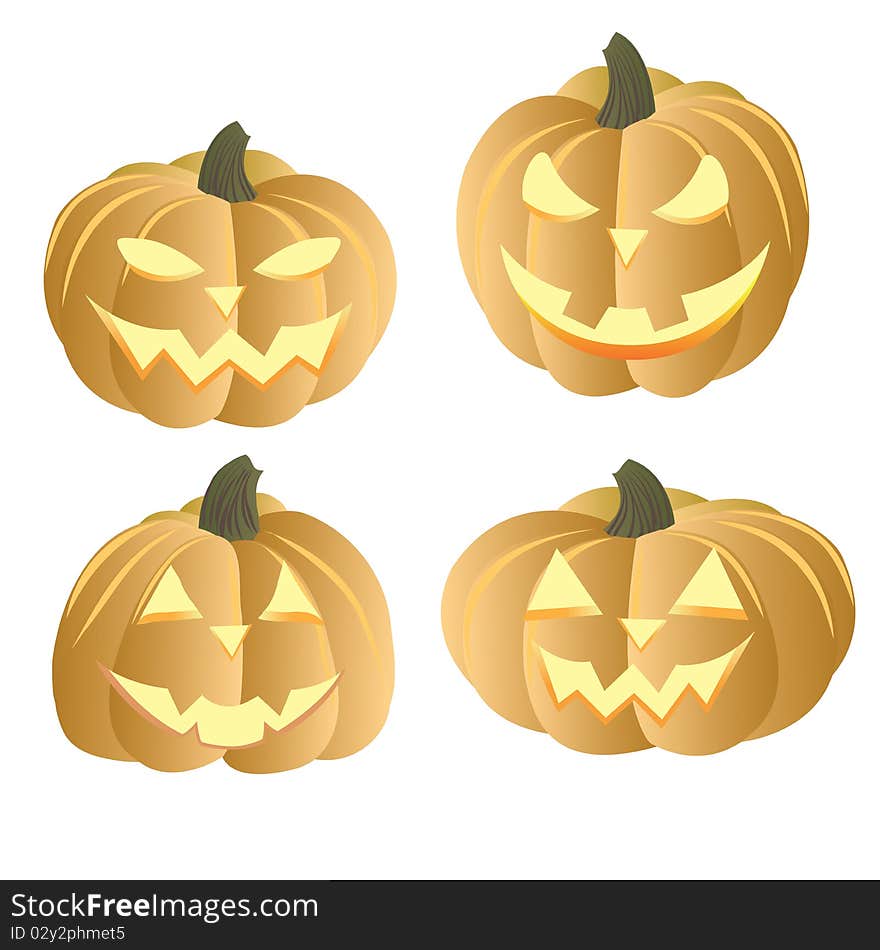 Four pumpkins