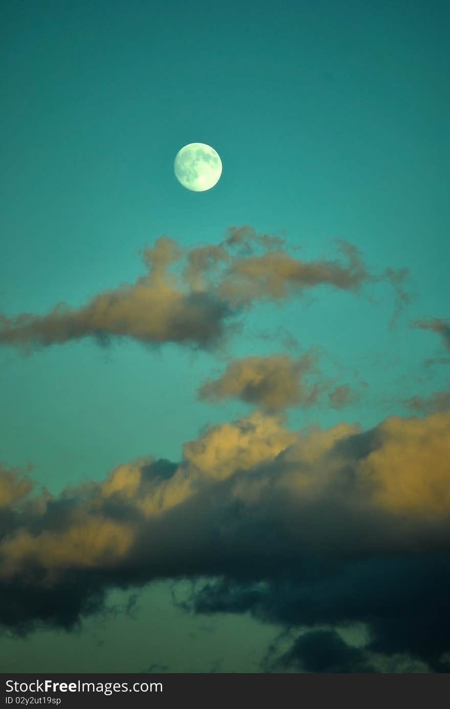 Clouds And The Moon