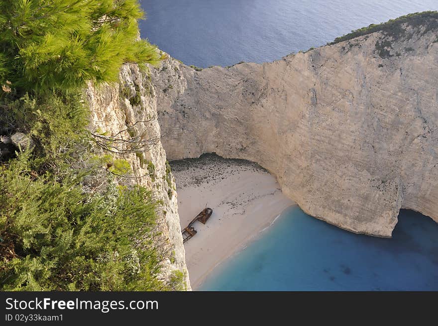 Popular Shipwreck in Zakynthos, Greek Island