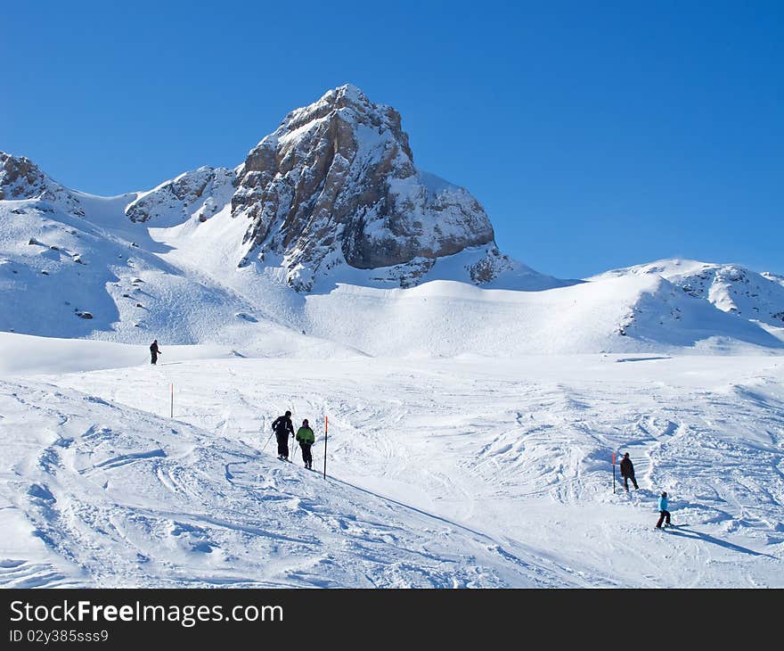 Skiing slope