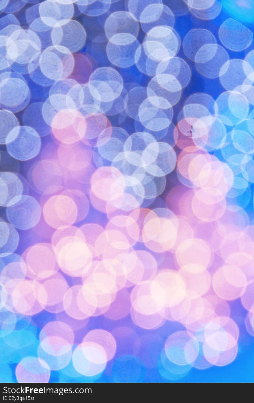 Blue Christmas trees bokeh