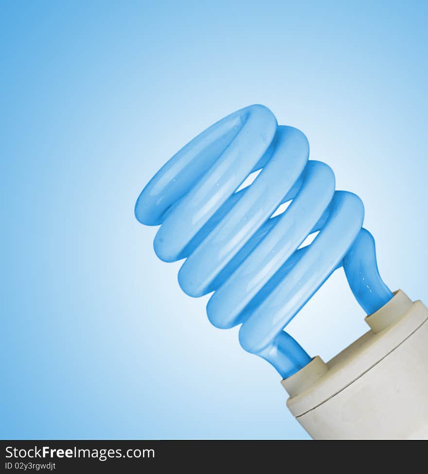 Lamp On Blue Background