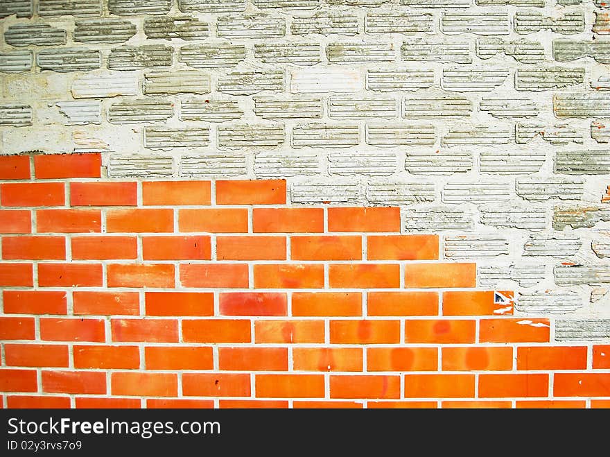 Old brick wall cracked abstract background texture