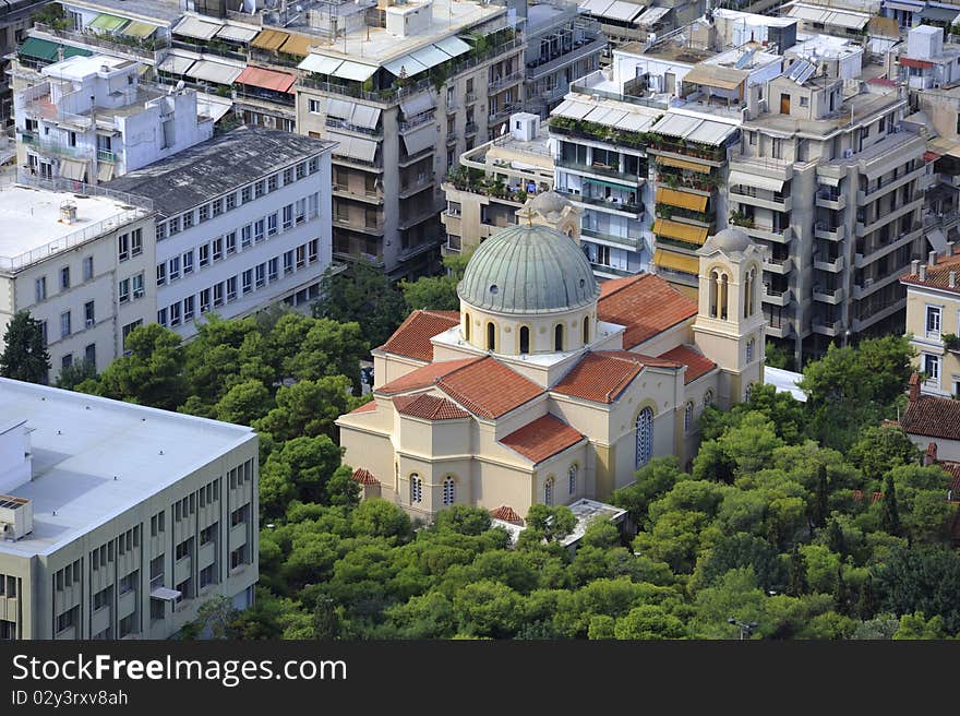 The Byzantian church in Athens. Photo