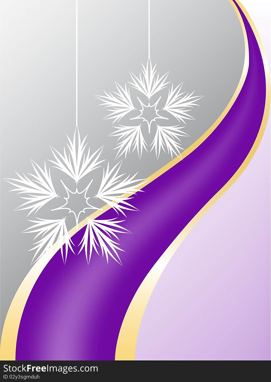 Gray-purple background with snowflakes