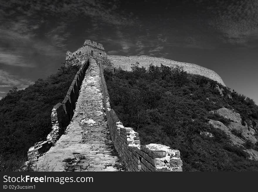 The great wall at china. The great wall at china.