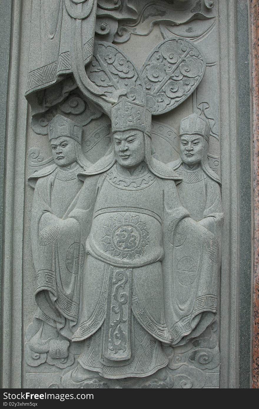 Stone 3 Chinese Nobility at Kek Lok Si Temple in Malaysia. Stone 3 Chinese Nobility at Kek Lok Si Temple in Malaysia.