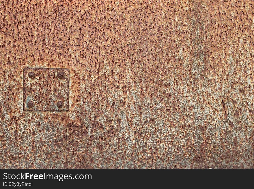 A detail shot of rusty metal texture