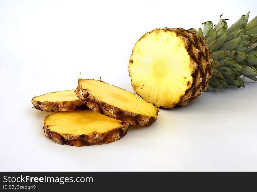 Sliced rascal on the white background. Sliced rascal on the white background