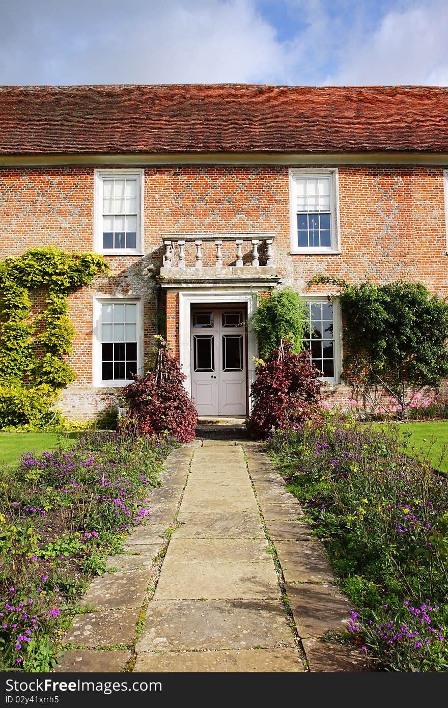 Garden and doorway of a Medieval English House