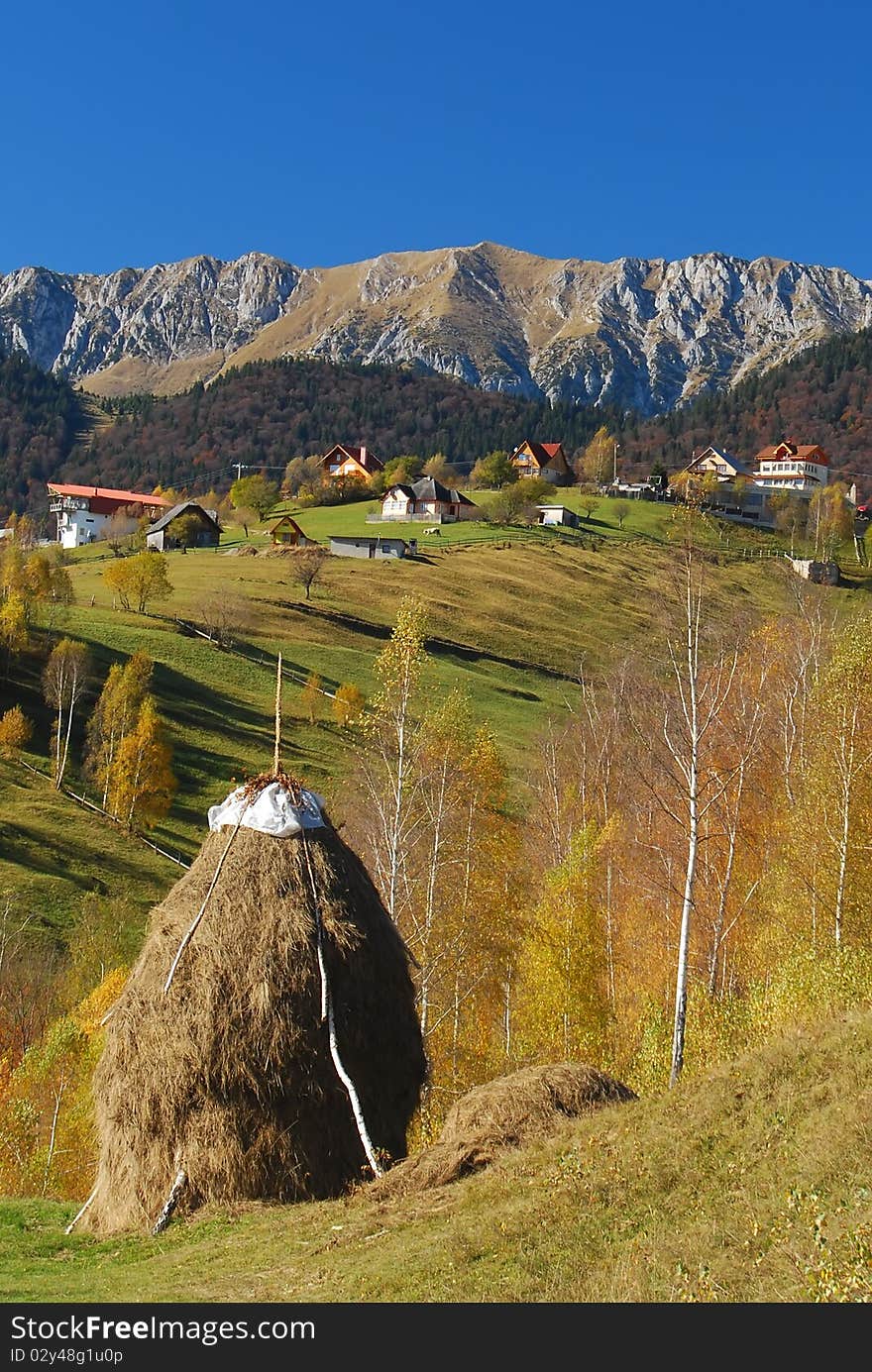 Fall Village Landscape, Romania