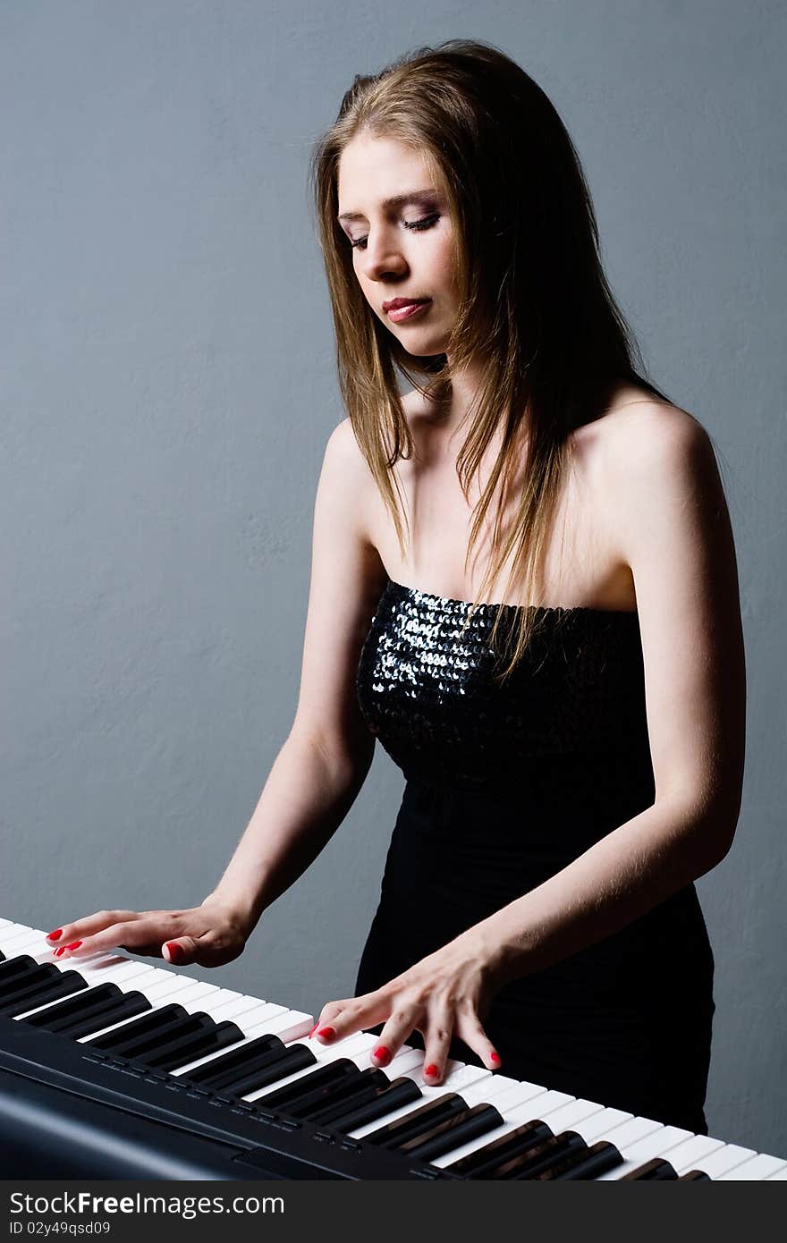 Girl with keyboard