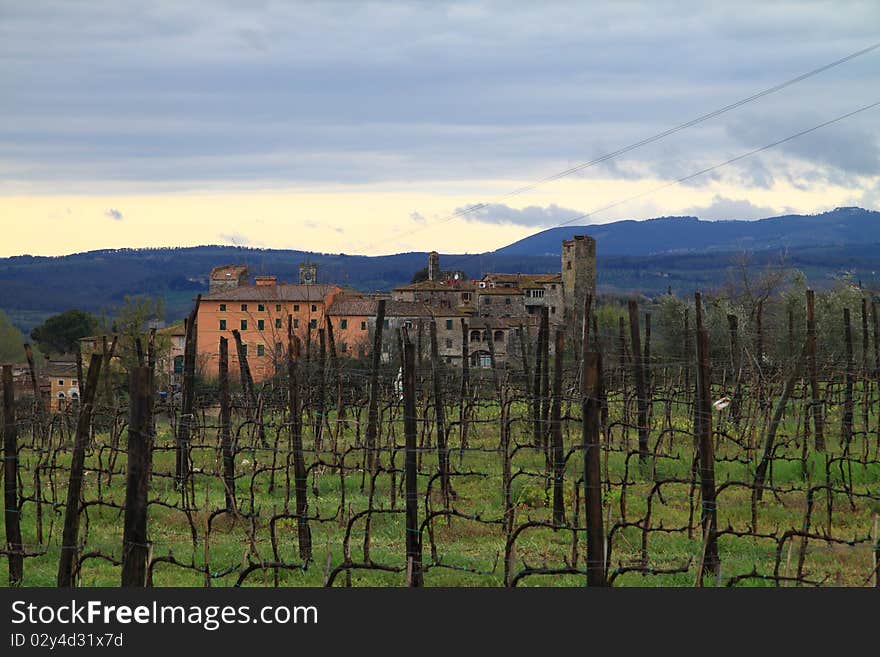 A historical village in Tuscany. A historical village in Tuscany