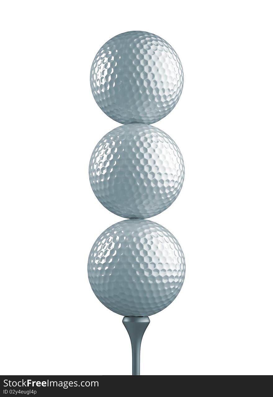 Three golf balls