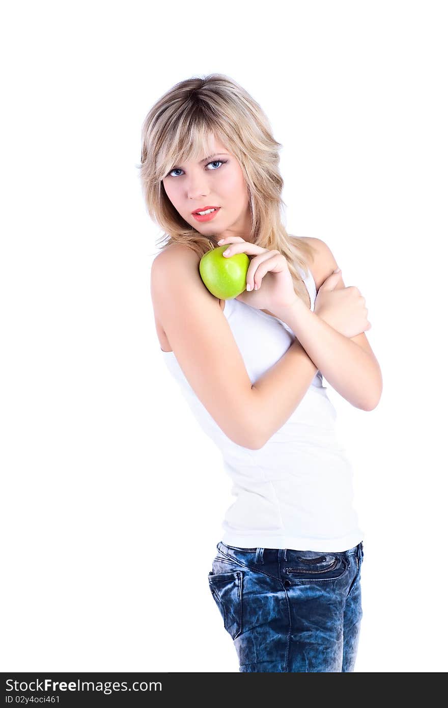 Young girl in jeans