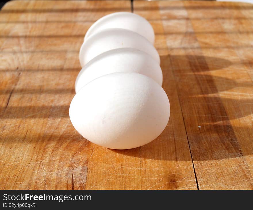 Eggs on a counter top