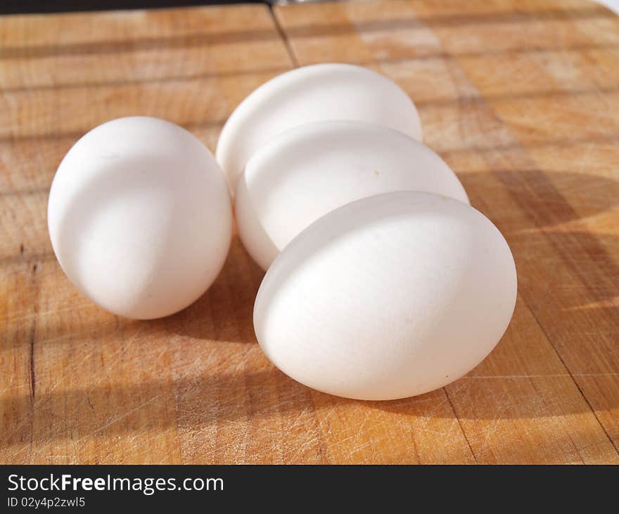 Eggs on a counter top