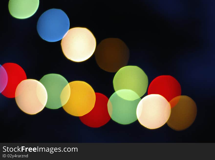 Photo of christmas lights on black background. Photo of christmas lights on black background.