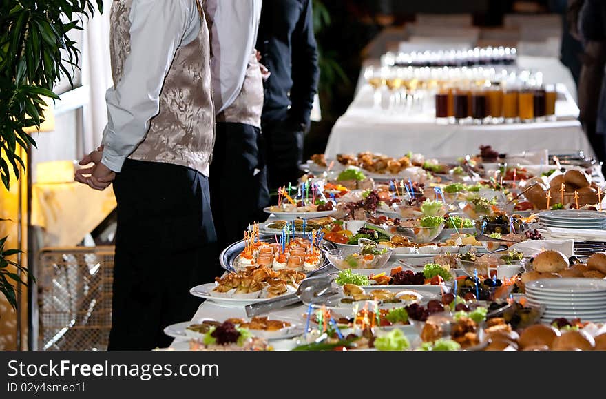 Lot of delicious exotic foods on the table. Lot of delicious exotic foods on the table