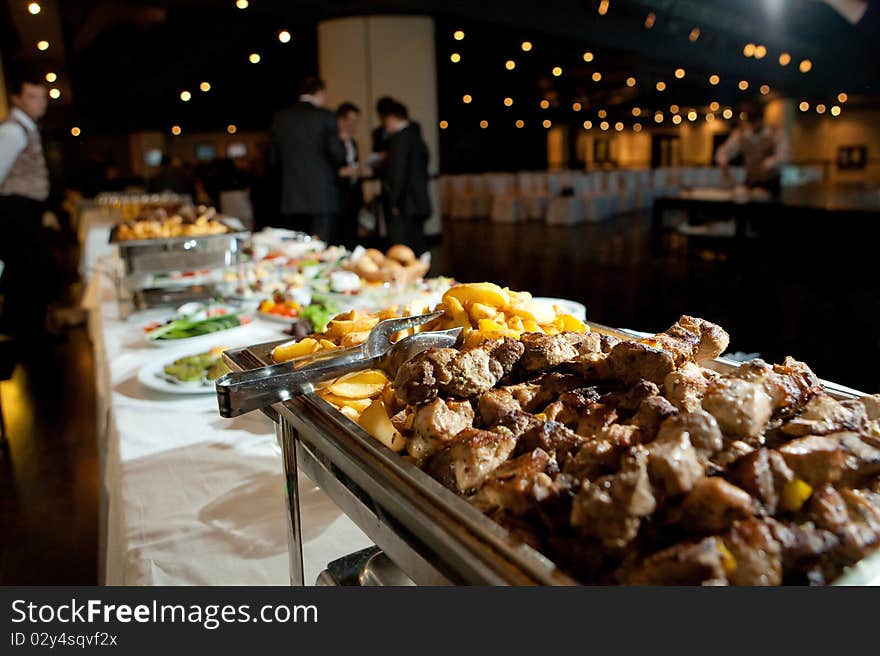 Lot of delicious exotic foods on the table. Lot of delicious exotic foods on the table