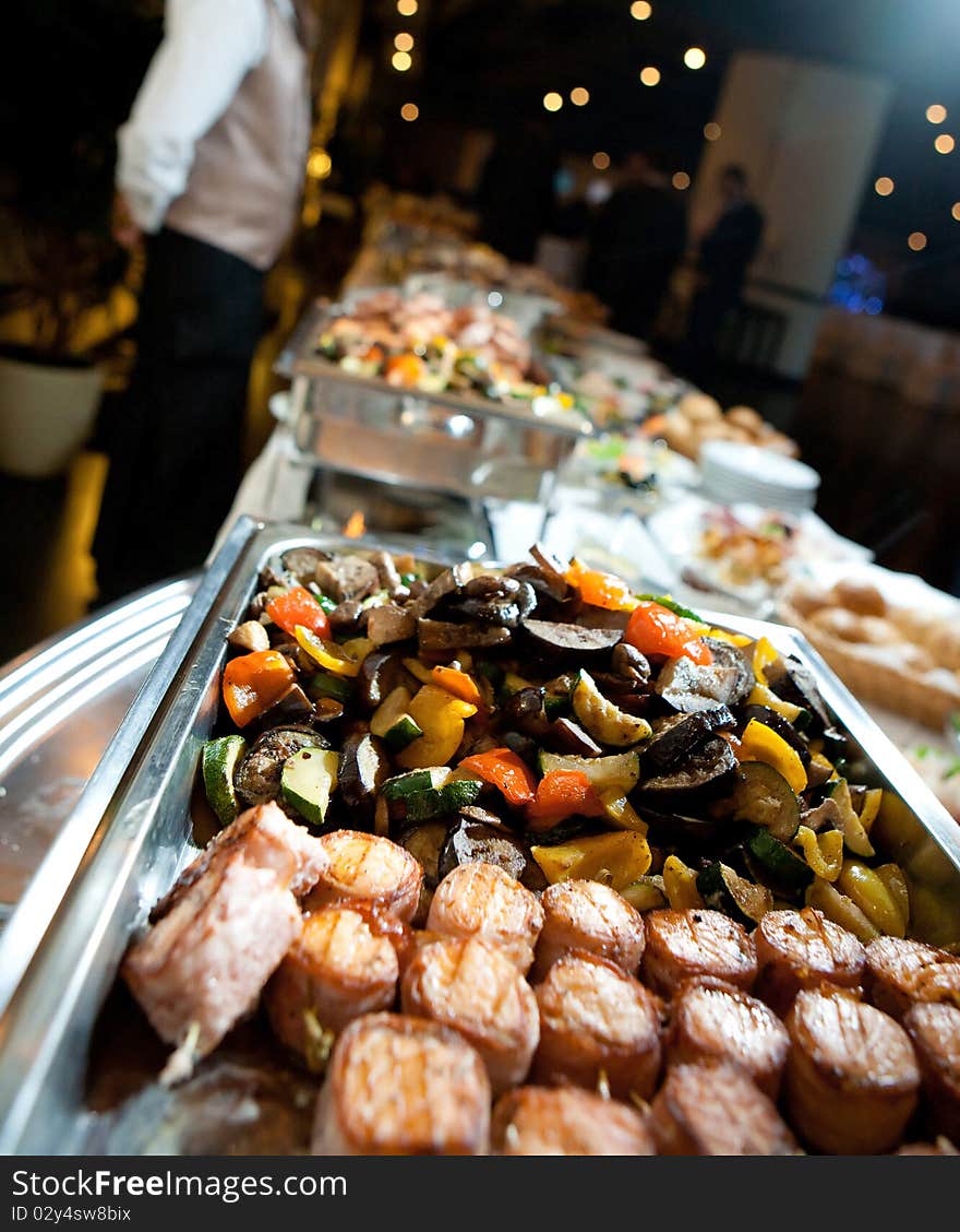 Lot of delicious exotic foods on the table. Lot of delicious exotic foods on the table