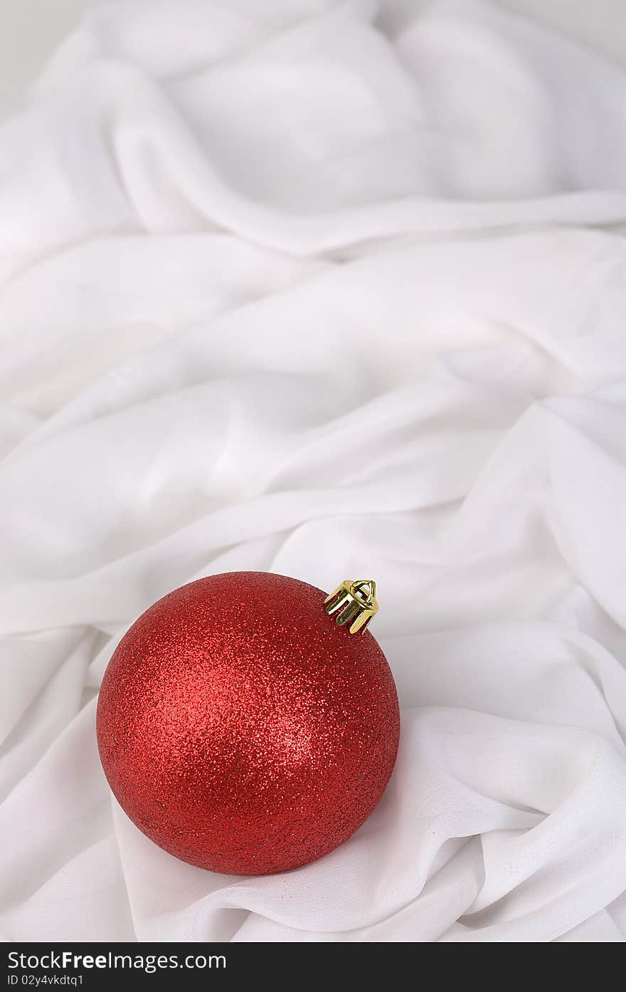 New Year's spheres on a white background